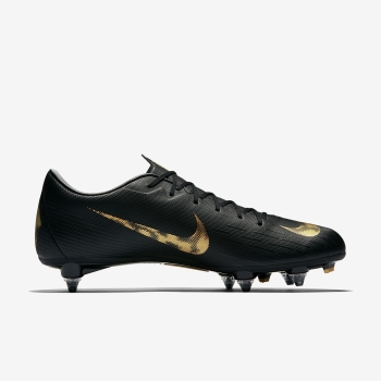 Nike Mercurial Vapor XII Academy SG-PRO - Fodboldstøvler - Sort/Metal Guld | DK-54786